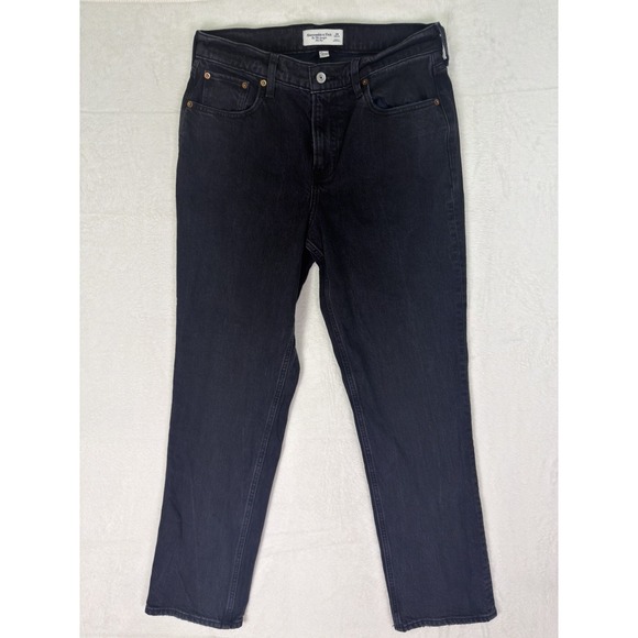 Abercrombie & Fitch Denim - Abercrombie And Fitch Jeans Womens 29 Black Denim 90s Straight Mid Rise Stretch